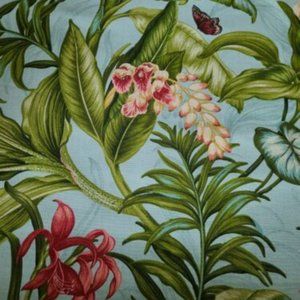 Waverly Wailea Coast In Bloom Blue Duck Upholstery Fabric 5yds X 54  NEW